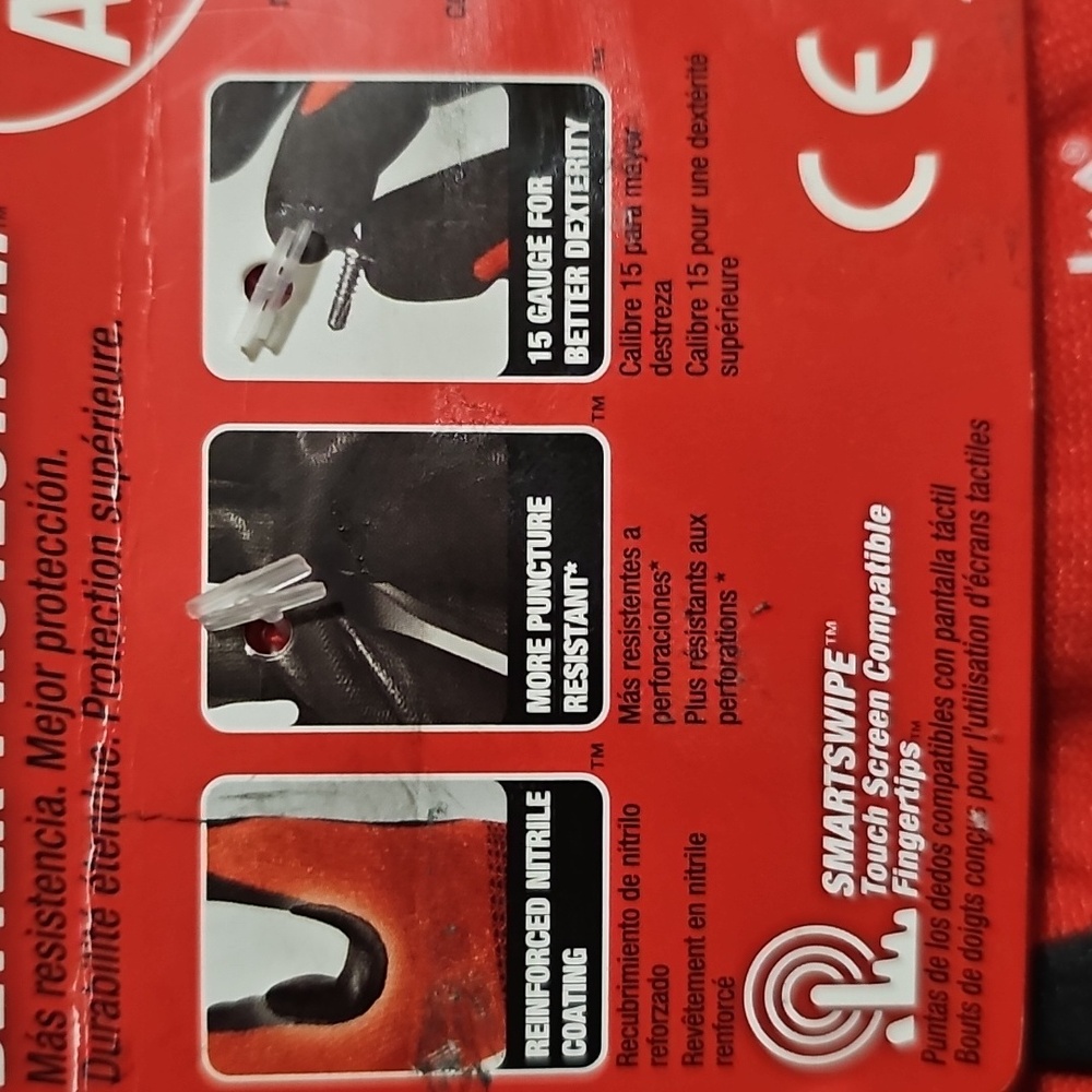 Milwaukee 10" XL Nitrile Dipped Cut Level 2 Smartswipe Work Gloves New - Picture 10 of 13